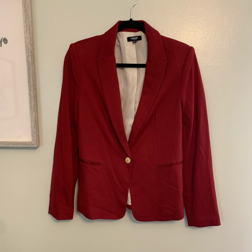 🍃NWOT🍃 BURGUNDY BLAZER SZ MED